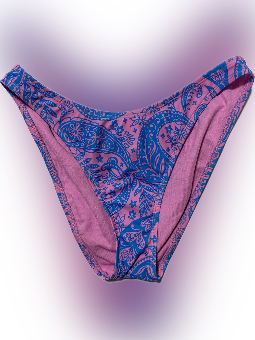 wild fable Pink and Blue Paisley Swim Bikini Bottoms